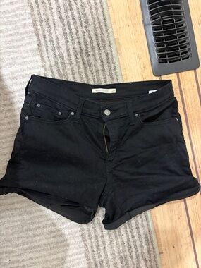 Levis black Women's Denim Shorts - Classic High-Rise